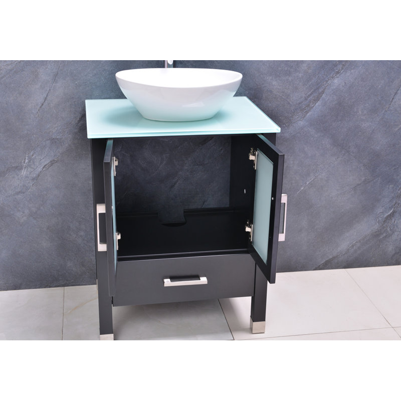 Ebern Designs Laquavis 24'' Freestanding Single Bathroom Vanity with